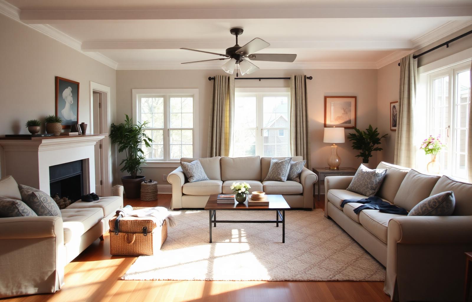 A beautifully remodeled family living room